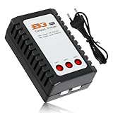 B3 Chargeur Lipo pour Batterie 3S (11.1V) / 2S (7.4V), Chargeur Batterie Rapide pour Airsoft RC Drone Bateau Voiture Quadcopter