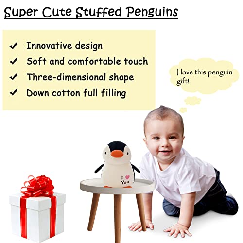 zhidiloveyou 9.84" Penguin Stuffed Animal Plush, Stuffed Baby Penguin Cute Toy for Girls Boys