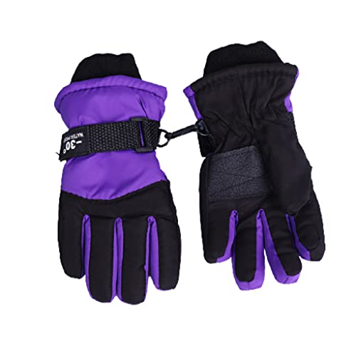 Kangnice Luvas de inverno para neve, luvas de esqui para crianças à prova d'água, luvas de esqui pa