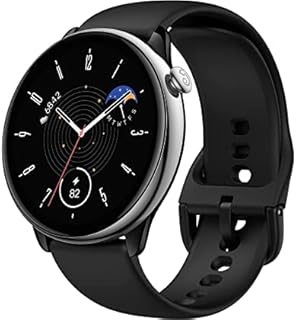 Amazfit Novo 2023 GTR Mini 1.28 polegadas tela HD com GPS, 14 dias de duração da bateria smartwatch 120+ modos esportivos para telefones Android IOS (Black)
