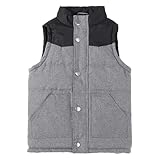 Bienzoe Kids Zip Quilted Sleeveless Warm Cotton-padded Puff Vest