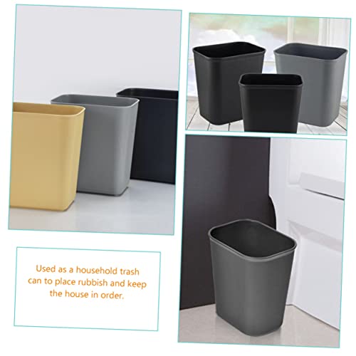 2 piezas caneca rectangular de plástico para basura miniatura 4