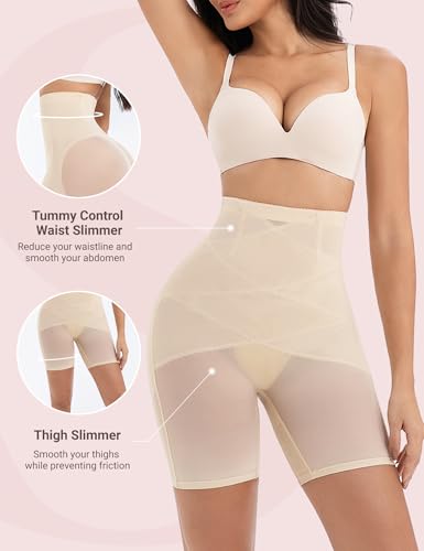 Shapewear for Women Tummy Control, Butt Lifting High Waisted Body Shaper Underwear Shorts Thigh Slimmer Girdles2