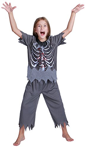 FantastCostumes Boy Zombie Costumes (Grey, M)
