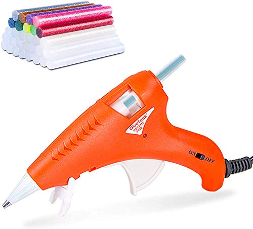 Hot Glue Gun,TOPIND Heats Up Quickly 20W Mini Heating Hot Melt Glue Gun with Glue Sticks(24pcs 100mm) for DIY