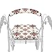 JHQFWMKJ Flora with Square Symmetry Walker Seat Covers Drive Rollator Accessories Seat & Roller Bar Covers Rollator Seat and Back Cover Unisex, Design, Travel, Outdoor or Home