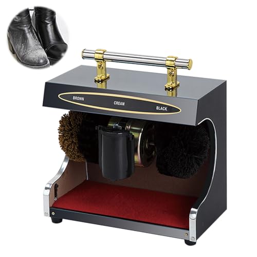 Cireur de chaussures entièrement automatique 60 W - Nettoyeur électrique pour dépoussiérer et polir les chaussures - Brosse à grande vitesse - Respectueux...