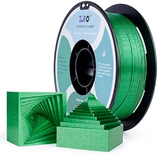 ZIRO PLA Glitter Filament 1,75mm 3D Printer Filament PLA 1,75mm Twinkling Serie 1KG,Dimensional Accuracy +/- 0.05mm,Czerwony
