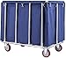Maryaz Bewegliche Wagen Wäschekorbwagen Extra Großer Wäschewagen Industrieller Wäschewagen Mit Rädern Wäschekörbe, Unterstützung 440 Lbs, Platzsparend Und Einfache Montage/Blue