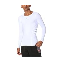 Puma Liga Baselayer Tee Ls Maglia A Manica Lunga, Bianco (White)