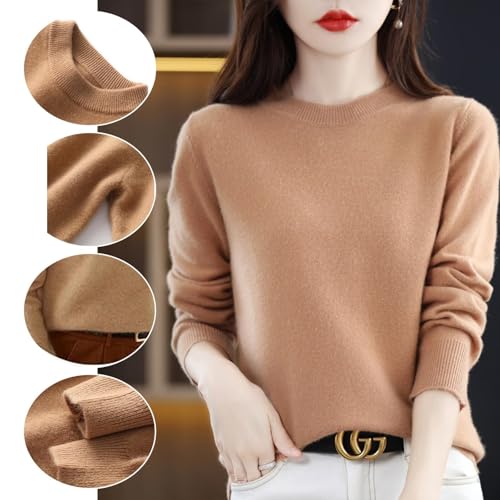 2026 New Cashmere Sweaters for Women, Curablity Women's Turtleneck Sweater Long Sleeves Knit Solid, Evy Turtleneck Sweater2