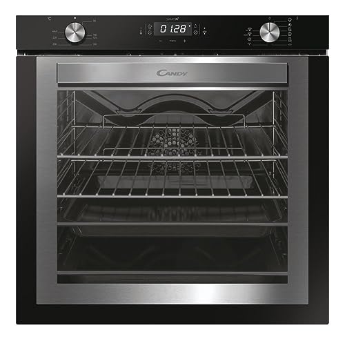 Candy Elite FCXNE825VX - Forno elettrico da incasso con connessione WiFi, 8 funzioni, 87 litri, facile pulizia dell'acqua, nero