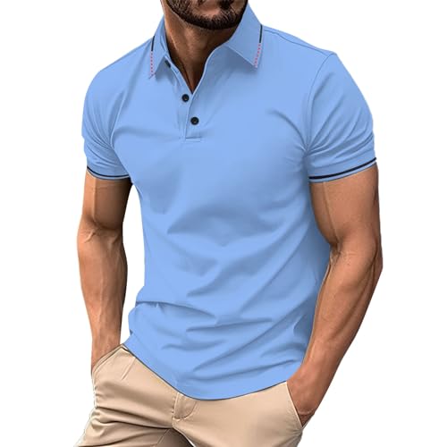 Polo de golf respirant pour homme en coton idéal pour la conduite