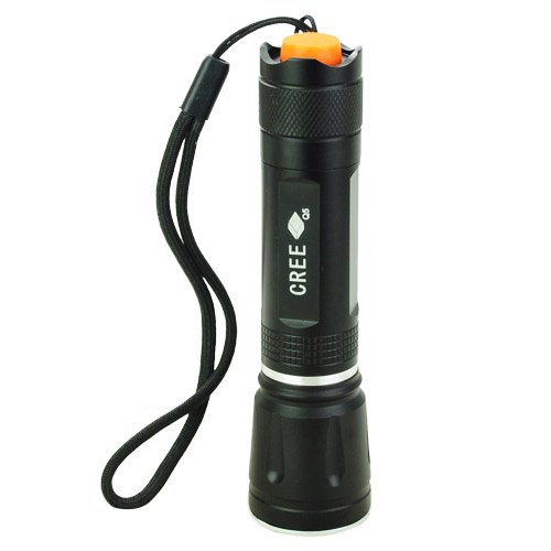 Small Sun ZY-C84 CREE 3-Mode 230-Lumen White LED Flashlight-Black