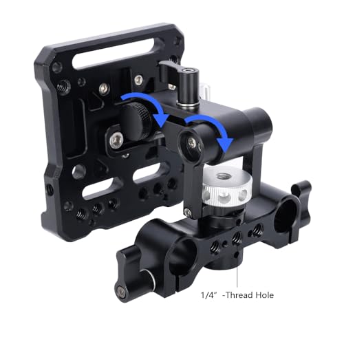 Image of NICEYRIG V Mount Battery Plate Kit with Magic Arm, 15mm Rod Clamp Adjustable Angle Quick Release V-Lock Plate for Camera Cage, Top Handle, Shoulder Rig -700