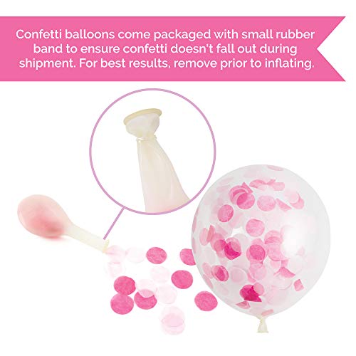 Pop Fizz Designs Gender Reveal Decorations- Pink & Blue Confetti Balloon Pack- 24 Count #TOP6