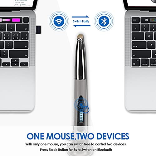 Bluetooth Wireless Optical Pen Mouse Rechargeable Air Mouse Handwriting Pocket Pen Mouse Adjustable Dpi With Type C Micro Usb Adapter Ergonomic Smart Mice For Pc Laptop Mac Notebook Left Right Handed #TOP2