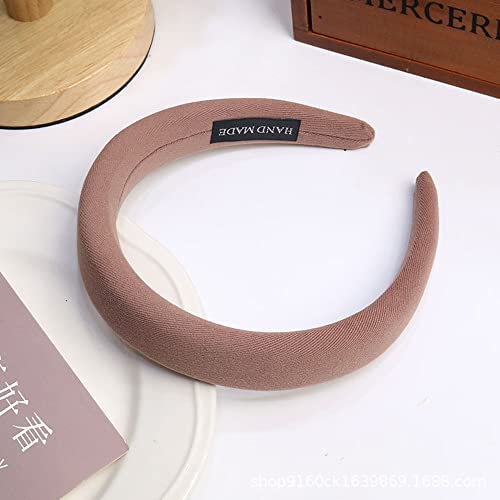 Wifreo Wide Headbands For Women Soft Head Band For Women Girls Fashion No Slip Headband Hair Accessories (Black Brown Khaki) #TOP4