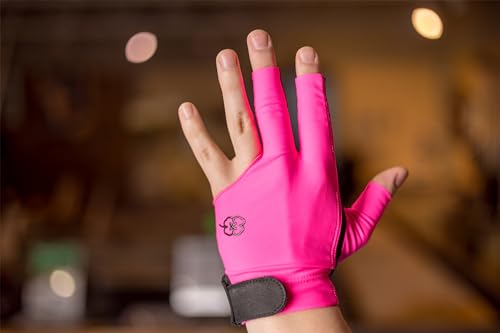 McDermott Billiard Pool Cue Glove - for Left Hand (Right-Handed Player) (Pink, Medium)