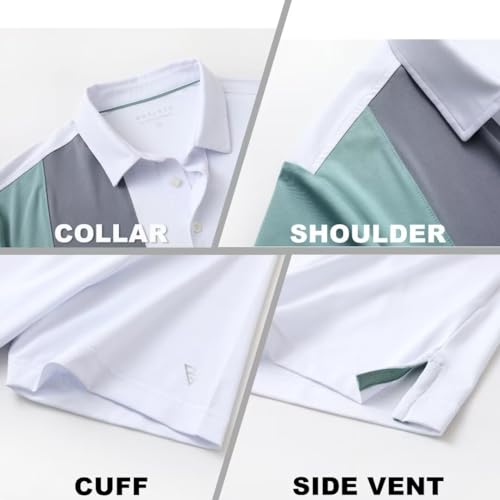 M MAELREG Men's Colorblock Golf Polo Shirt (Various) - image 6