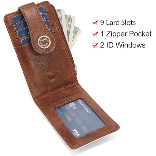 FOXLOVER RFID Wallet Women Bifold Multi Card Wallet Case with Zipper Pocke Slim Credit Card Holder for Women3