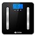 Body Scale, VICOODA Bathroom Scale with Large Backlit Display, High Accuracy, 400 Libra Weight Capacity, Measures Body Weight, Body Fat, Body Water, Muscle Mass, Bone Mass, BMI, Calorie - Black