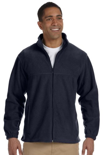 Men's 8 oz. Full-Zip Fleece, 2XL, NAVY