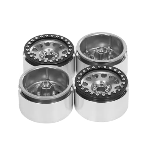 RCカータイヤ For Axial For SCX10 RR10 For Wraith 90048 90018 For Traxxas For TRX4 For TRX-6 4PCS 1/10 アルミ 2. ビードロックホイールリム RC ロッククローラー