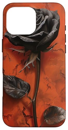 Volcano Lover Lava Geology || ブラックローズ || レッドローズ スマホケース iPhone 16 Pro Max 用