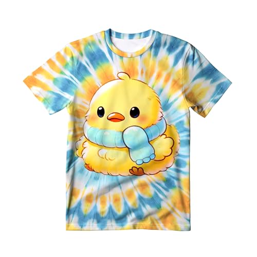 Image of Kids Tie Dye T-Shirt,Children Hippies Senior Tie Dye Tee Tshirt for Boys Girls