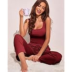 Ekouaer Womens 4 Piece Lounge Sets Ribbed Knit Crop Tank Top and Shorts Pants Casual Outfits - Image 3