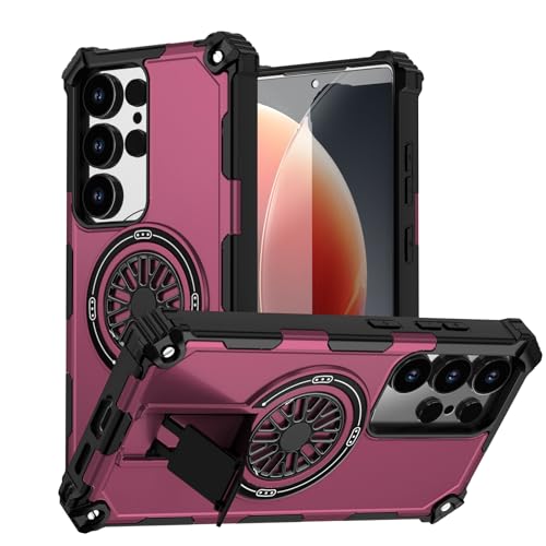 Coque Samsung S26 Plus magnétique violette givrée avec béquille