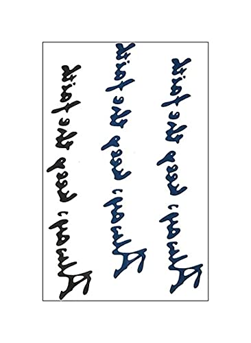 ORiTi Waterproof Temporary Tattoo Stickers Blue/Black