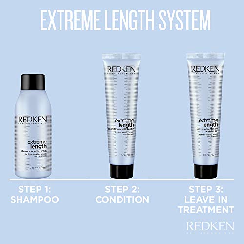 Image of Redken Extreme Length Biotin Leave-In Conditioner For Longer Hair - Promotes Healthy Hair Growth, Strengthens Damaged Hair, Seals Split Ends, Infused With Biotin 