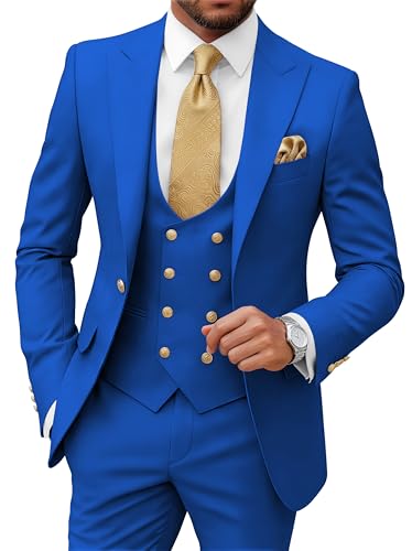Wangyue Men's Slim Fit Tuxedo Suit Set