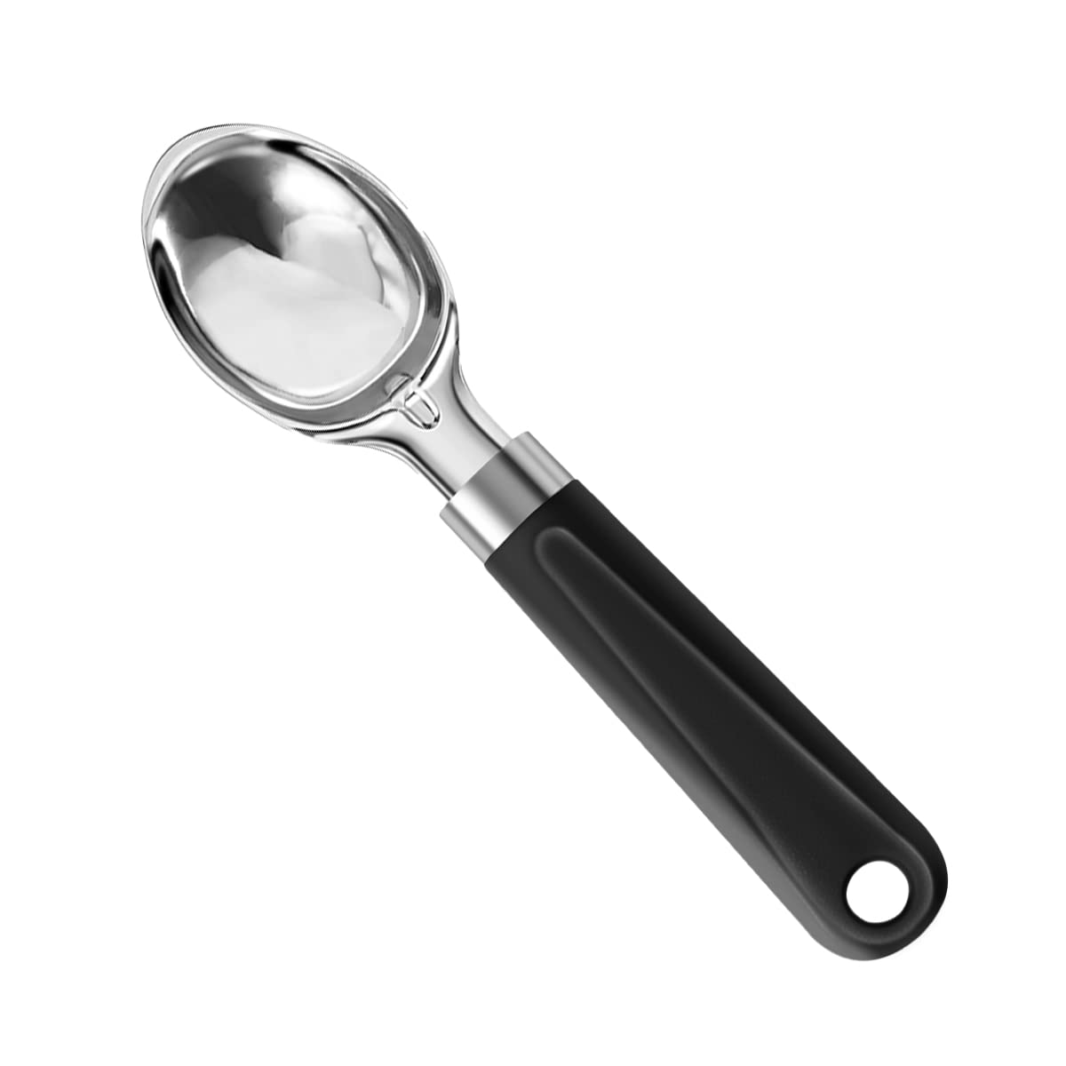 Ice Cream Scoop with Non-slip Handle Stainless Steel Spoon for Gelato, Cookie Dough, Sorbet and Fruits Multipurpose Kitchen Utensils