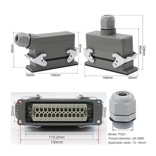 Conector de alta resistencia H24B-HE-024-1 24 pines miniatura 2