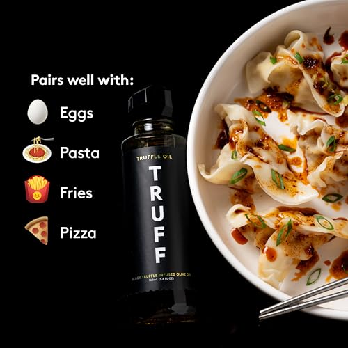 Image of TRUFF Chef Starter Kit, Includes Black Truffle Hot Sauce (6 oz.), Black Truffle Oil (5.6 oz.), and Black Truffle Sea Salt (5.3 oz.), Specialty Seasoning for an Aromatic Flavor Experience (Pack of 3)