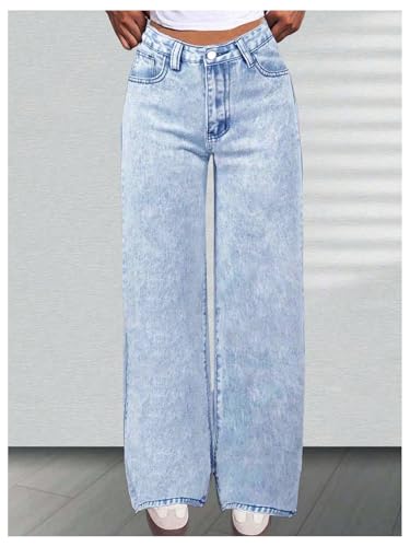 GORGLITTER Girl's Bow Jeans Y2K Baggy Jeans Graphic High Waisted Wide Leg Denim Pants2