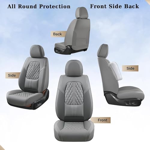 Image of Coverado Car Seat Covers, Car Seat Covers Front Seats, 2-Pack Front Seat Cover, Nappa Leather Waterproof Seat Covers, Car Seat Protectors, Automotive Seat Covers Universal Fit for Most Vehicles