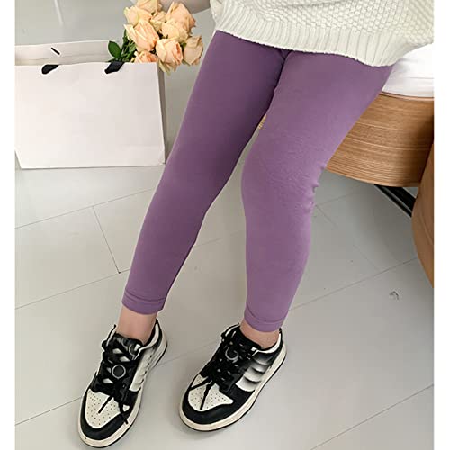 KAGAYD Girls Solid Color Leggings Cotton Kids Winter Warm Leggings Thick Thermal Tights Elastic Soft Pants2