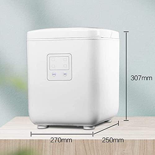 Máquina fabricadora de hielo para mostrador, 9 cubos listos en 8 minutos, 33 lb/24 h, portátil para hogar/oficina/bar miniatura 6