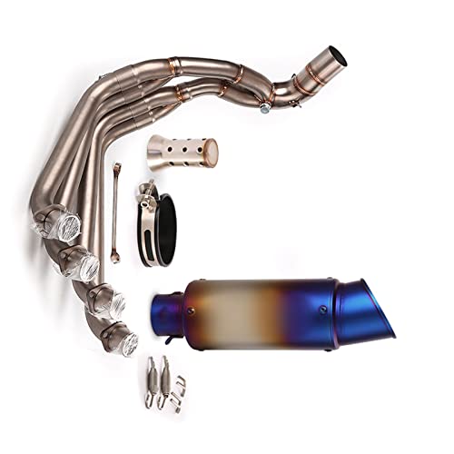 オートバイの排気システムフロントリンクパイプスリップオンマフラーバッフラー DB キラーに適合するCB650F CB650R CBR650 CBR650F 2014 2015 2016 2017 2018 2019 2020