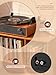 Vinyl Record Player Built-in Stereo Speakers Vintage Turntable Vinyl Records LP Phonograph Belt Drive 3 Speed 3 Size Support Wireless Input RCA Output Auto Stop Tone Adjustment Retro Wooden Walnut Red