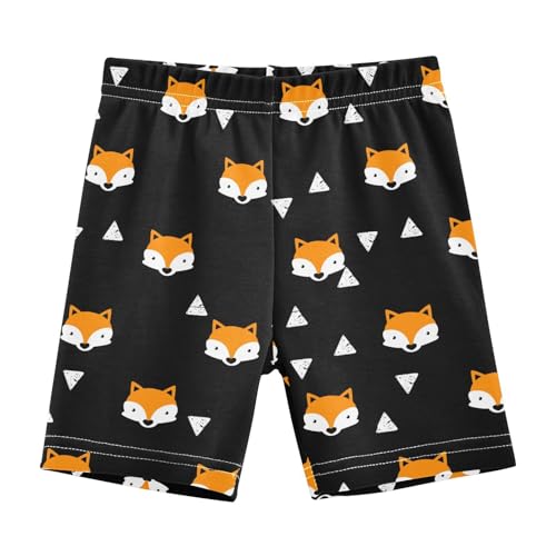 JHKKU Girls Cute Fox Shorts Cotton Cartwheel Bike Kids Biker Under Dress Dance Short Girl Clothes 6T