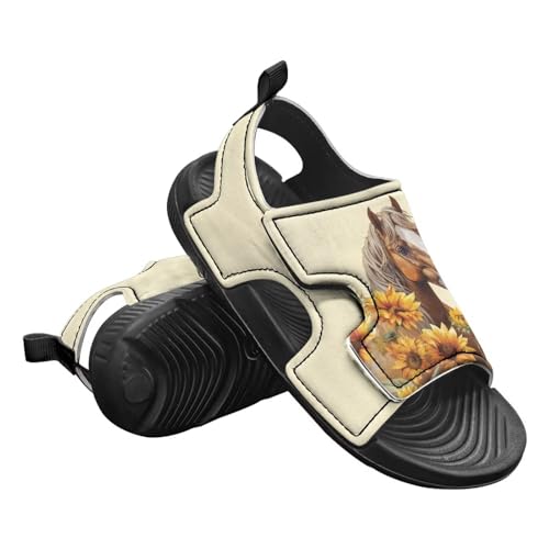 Boys Horse Summer Kids Open Toe Sport Outdoor Athletic Sandals Quick Dry Water Pool Shoes Adjustable3