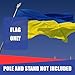 Super Tough Ukraine Flag 5ft x 8ft Sewn Oxford Polyester Similar To US Nylon | Perfect Size To Display Largely with Flagpole in Both Indoors & Outdoors | Finished with A Sturdy Header & Brass Grommets