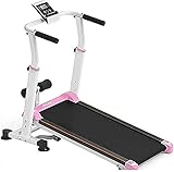 WYFX Laufbänder Laufbänder Klappbares Laufband Nicht elektrisch Mechanisch motorisiertes Laufband Breiter Laufband mit Neigungs-LCD-Display-Halter Einfache Montage Perfekt für den Heimgebrauch BJ