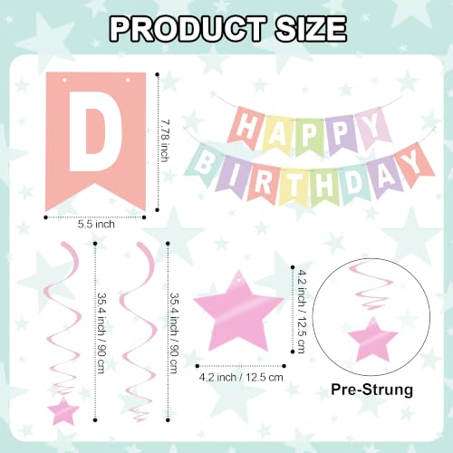 Image of BEISHIDA Pre-Strung Patel Happy Birthday Banner for Kids Boys Girls Birthday Supplies