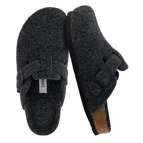 Image of CUSHIONAIRE Hana Womens Clogs | Comfortable Vegan Suede Clogs for Women | Slip On Potato Shoes with Cork Footbed & Arch Support | Memory Foam, Wide Widths Available